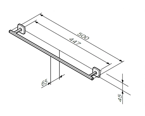 Полотенцедержатель Am.Pm Gem A90346400 50 см, хром