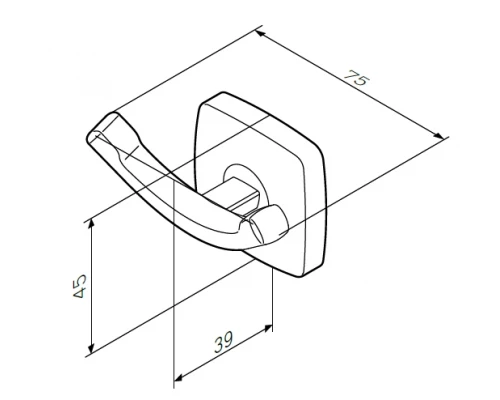 Крючок Am.Pm Gem A9035600 для полотенец двойной