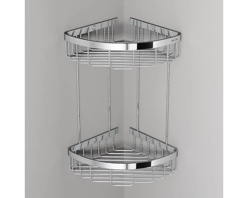 Полка Am.Pm Sense L A7452200 угловая двухъярусная, хром