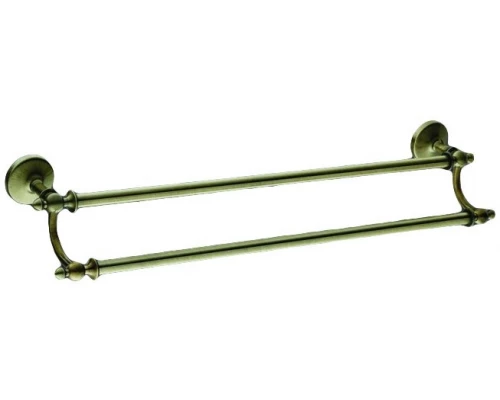 Двойной полотенцедержатель Art&Max Antic AM-E-2648Q, 58.5 см, бронза