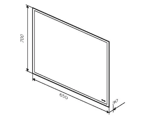 Зеркало для ванной на стену Am.Pm Gem M91AMOX0651WG с LED-подсветкой по периметру, 65 см