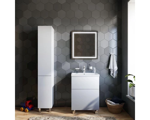 Зеркало для ванной на стену Am.Pm Gem M91AMOX0651WG с LED-подсветкой по периметру, 65 см