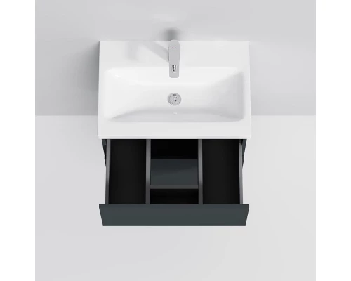 Тумба под раковину Am.Pm Gem M90FHX06022GM, подвесная, 60 см, 2 ящика push-to-open, графит матовый