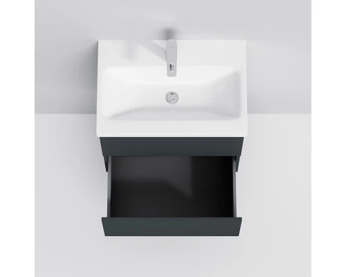Тумба под раковину Am.Pm Gem M90FHX06022GM, подвесная, 60 см, 2 ящика push-to-open, графит матовый