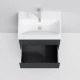 Тумба под раковину Am.Pm Gem M90FHX06022GM, подвесная, 60 см, 2 ящика push-to-open, графит матовый