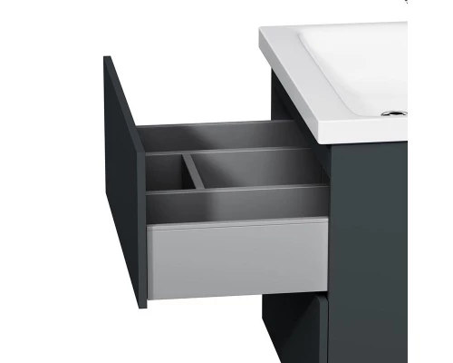 Тумба под раковину Am.Pm Gem M90FHX06022GM, подвесная, 60 см, 2 ящика push-to-open, графит матовый