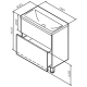 Тумба под раковину Am.Pm Gem M90FSX07522GM32, напольная, 75 см, 2 ящика push-to-open, графит матовый