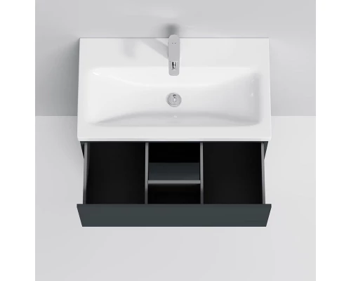 Тумба под раковину Am.Pm Gem M90FSX07522GM32, напольная, 75 см, 2 ящика push-to-open, графит матовый