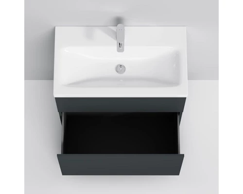 Тумба под раковину Am.Pm Gem M90FSX07522GM32, напольная, 75 см, 2 ящика push-to-open, графит матовый