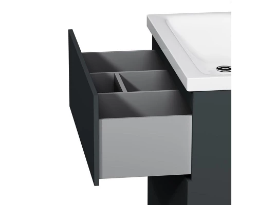 Тумба под раковину Am.Pm Gem M90FSX07522GM32, напольная, 75 см, 2 ящика push-to-open, графит матовый