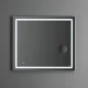 Зеркало Am.Pm Gem M91AMOX0803WG, 80 см с контурной Led-подсветкой, часами и косметическим зеркалом