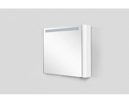 Зеркальный шкаф Am.Pm Sensation M30MCL0801WG, цвет - белый глянец, с подсветкой, левый, 80 см