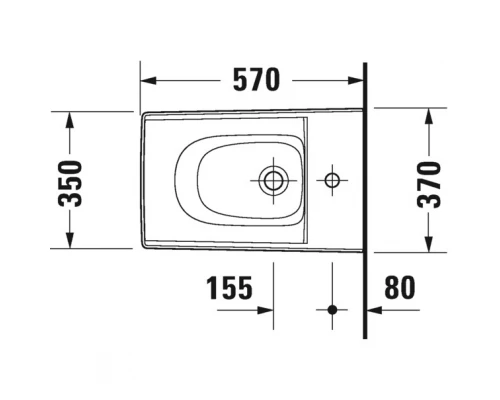 Биде Duravit Viu 2292150000, подвесное