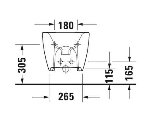Биде Duravit Viu 2292150000, подвесное