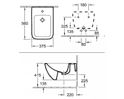 Биде Villeroy&Boch Venticello 4411 0001 подвесное