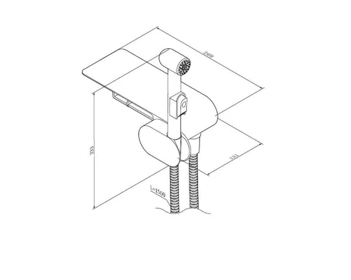 Гигиенический душ Am.Pm Like, со смесителем, хром, F0202600