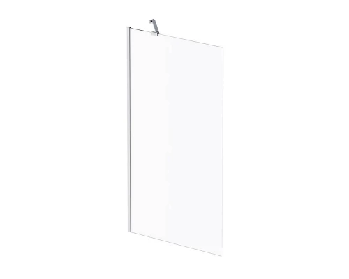 Душевая шторка на ванну, Am.Pm Gem W90BS-080-140CM, 80х140 см, неподвижная, профиль хром, стекло матовое