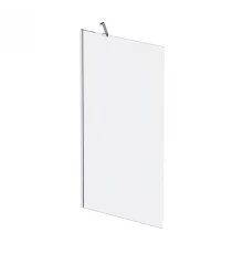 Душевая шторка на ванну, Am.Pm Gem W90BS-080-140CT, 80х140 см, неподвижная, профиль хром, стекло прозрачное