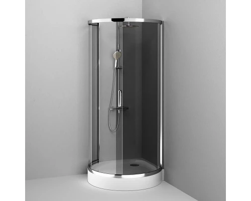 Душевой уголок Am.Pm Like Round 95 x 95 см, профиль глянцевый хром, стекло тонированное, W83G-333-095CG