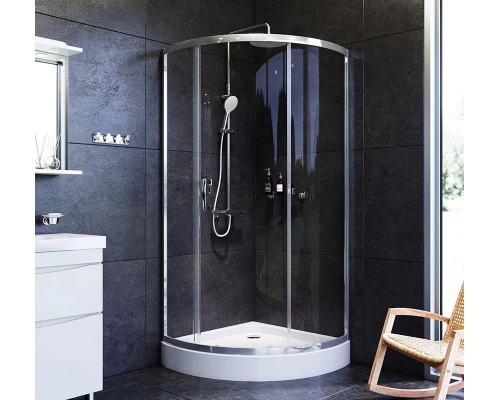 Душевой уголок Am.Pm Like Solo Slide 90 x 90 см, профиль глянцевый хром, стекло прозрачно, W83G-315-090CT