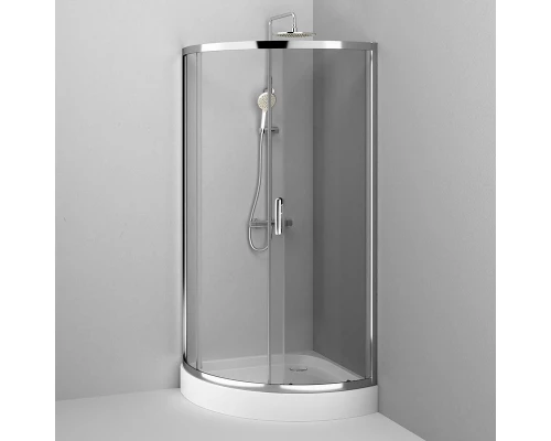 Душевой уголок Am.Pm Like Solo Slide 90 x 90 см, профиль глянцевый хром, стекло прозрачно, W83G-315-090CT