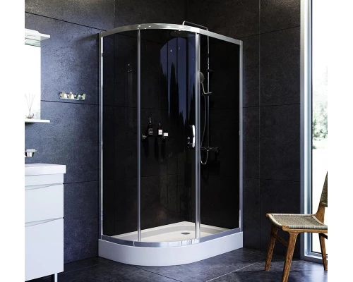 Душевой уголок Am.Pm Like Solo Slide 120 x 80 см, профиль глянцевый хром, стекло тонированное, W83G-302U120CG