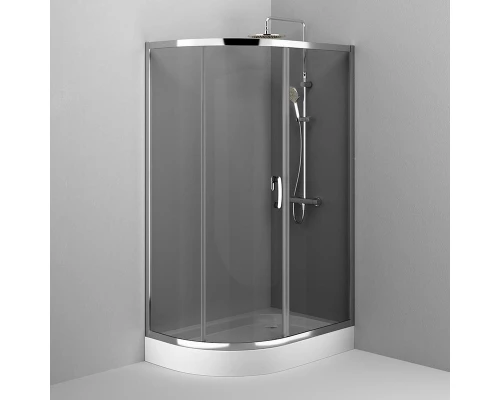 Душевой уголок Am.Pm Like Solo Slide 120 x 80 см, профиль глянцевый хром, стекло тонированное, W83G-302U120CG