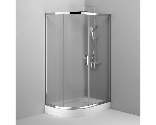 Душевой уголок Am.Pm Like Solo Slide 120 x 80 см, профиль глянцевый хром, стекло прозрачное, W83G-302U120CT