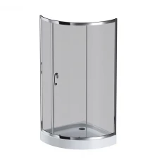 Душевой уголок Am.Pm Like Solo Slide 90 x 90 см, профиль глянцевый хром, стекло тонированное, W83G-315-090CG