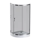 Душевой уголок Am.Pm Like Solo Slide 90 x 90 см, профиль глянцевый хром, стекло тонированное, W83G-315-090CG