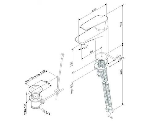 Смеситель Am.Pm Gem F90A82100 для раковины