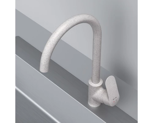 Смеситель Am.Pm Like F8007133 для кухни, белый камень