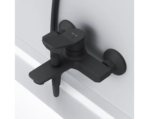 Смеситель AM.PM X-Joy F85A10022 для ванны и душа, черный матовый