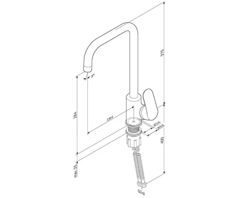 Смеситель для кухни Am.Pm Like F8006000, хром