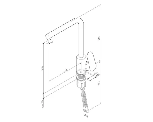 Смеситель для кухни Am.Pm Like F8005000, хром
