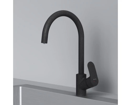 Смеситель Am.Pm Like F8007722, для кухни с каналом для питьевой воды, черный матовый