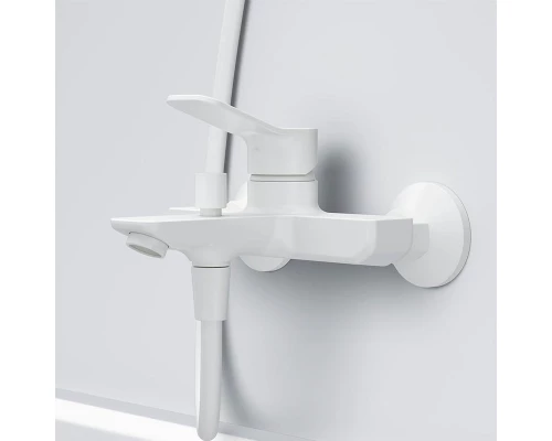 Смеситель Am.Pm X-Joy F85A10033, для ванны и душа, белый матовый