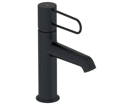 Смеситель для раковины Jacob Delafon Odeon Rive Gauche E21028-BL-BL, с донным клапаном, корпус черный, ручка черная