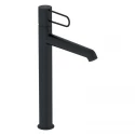 Смеситель для раковины Jacob Delafon Odeon Rive Gauche E21031-BL-BL, высокий, без донного клапана, корпус черный, ручка черная Смеситель для раковины Jacob Delafon Odeon Rive Gauche E21031-BL-BL, высокий, без донного клапана, корпус черный, ручка черная