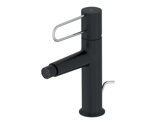 Смеситель для биде Jacob Delafon Odeon Rive Gauche E21033-CP-BL, с донным клапаном, корпус черный, ручка хром