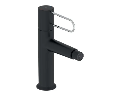 Смеситель для биде Jacob Delafon Odeon Rive Gauche E21033-CP-BL, с донным клапаном, корпус черный, ручка хром