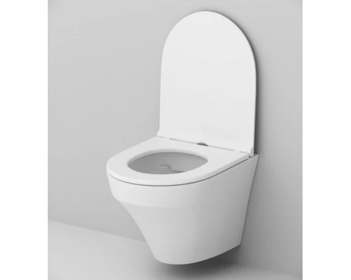 Инсталляция Am.Pm Inspire, IS450A38.501700 с безободковым унитазом Inspire FlashClean, клавиша Touch Pro стекло, черная, крышка микролифт