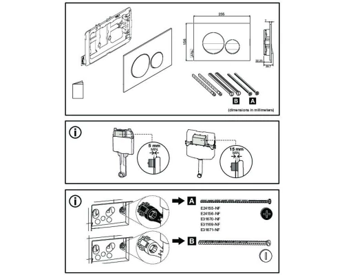 Инсталляция с безободковым унитазом Jacob Delafon Odeon Rive Gauche E21745RU-00, клавиша матовый и глянцевый хром, тонкое сиденье с микролифтом