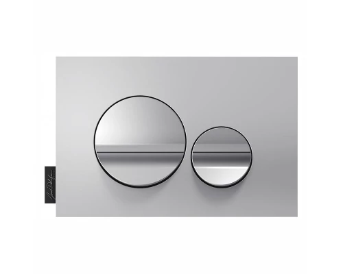 Инсталляция с безободковым унитазом Jacob Delafon Odeon Rive Gauche E21745RU-00, клавиша матовый и глянцевый хром, тонкое сиденье с микролифтом