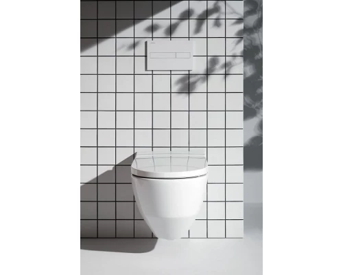 Подвесной унитаз-биде Laufen Cleanet Navia 8.2060.1.400.000.1 безободковый, крышка микролифт