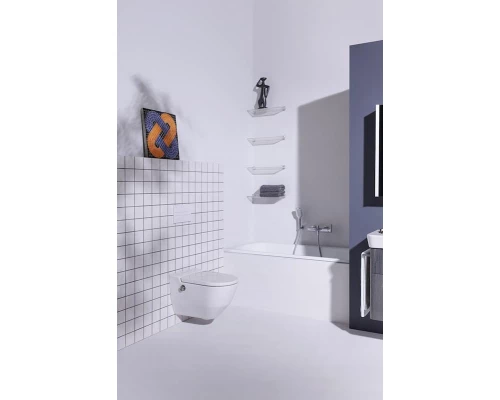 Подвесной унитаз-биде Laufen Cleanet Navia 8.2060.1.400.000.1 безободковый, крышка микролифт