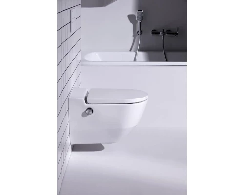 Подвесной унитаз-биде Laufen Cleanet Navia 8.2060.1.400.000.1 безободковый, крышка микролифт