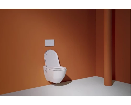 Подвесной унитаз-биде Laufen Cleanet Navia 8.2060.1.400.000.1 безободковый, крышка микролифт