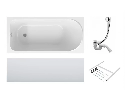 Ванна акриловая Am.Pm Sense W75A-170-070W-KL, 170 х 70 см, с каркасом и сливом-переливом