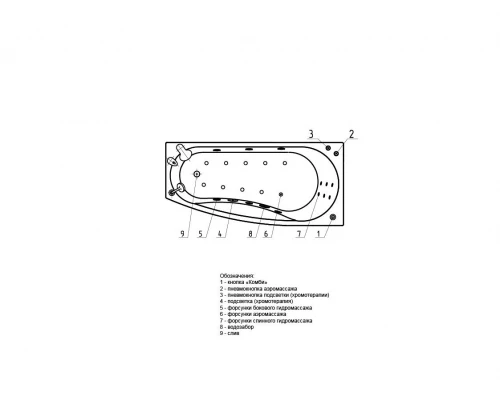 Акриловая ванна Aquatek Пандора 160х75 см, r/l